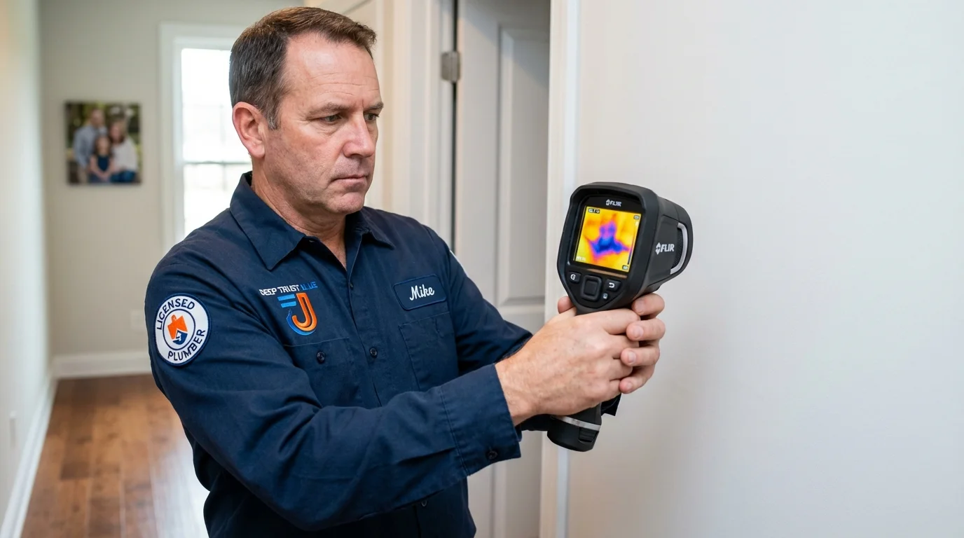 Thermal imaging leak detection by Johns Plumbing LLC in Johnsonville